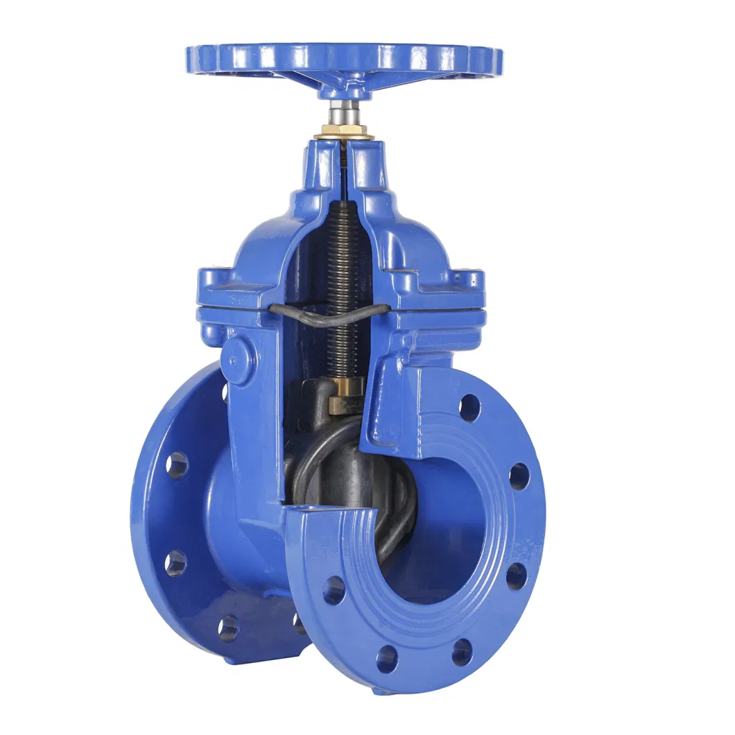 Awwa Ductile Iron Flanged Ends Non Rising Stem Control Water Flange Gate Valve