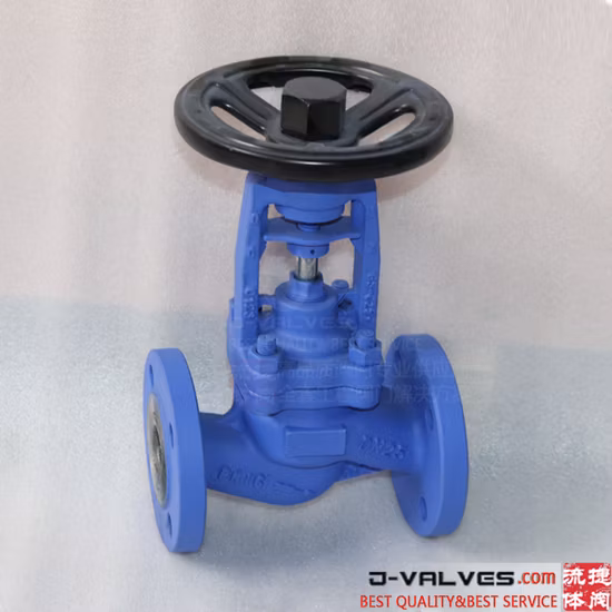 DN25 Pn16 Carbon Steel CS A216 Wcb Flanged Bellows Seal Globe Valve