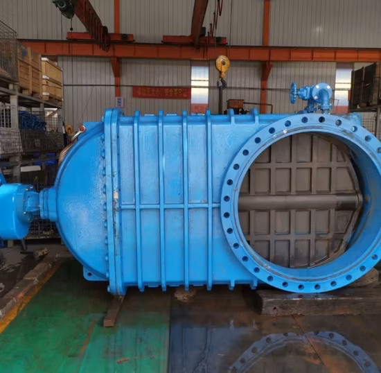 DN300 Resilient Seat Bevel Gear Handwheel Cast Ductile Iron Double Flanged DIN3352 F4 Standard Wedge Gate Valves with Nrs